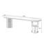 Bureau ovale noir en bois massif-688801881