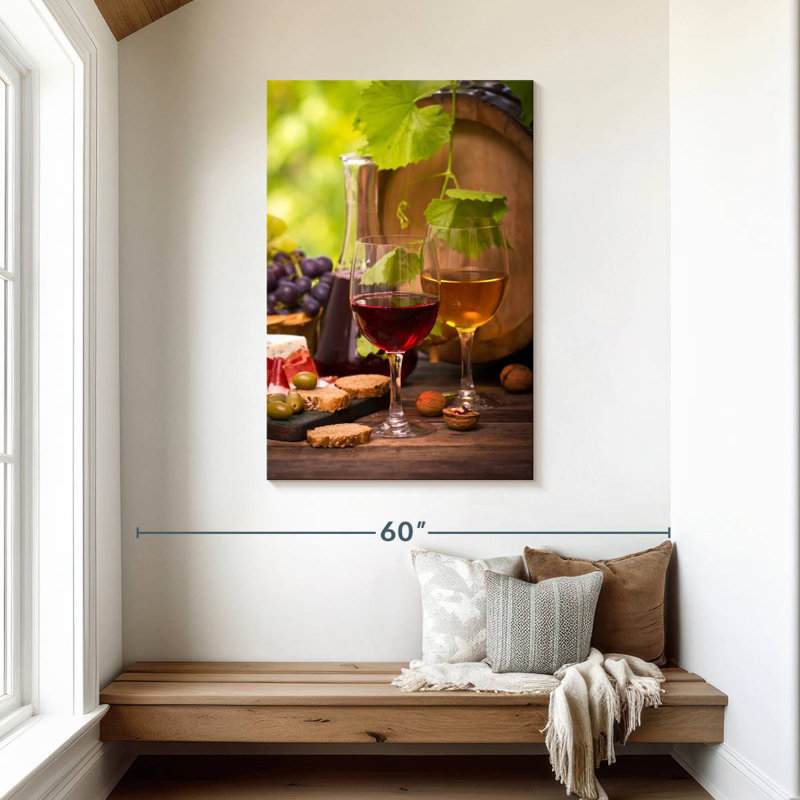 Yarlin Wine Cheese And Bread, 45" H x 30" W