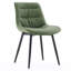Chaise d'appoint rembourrée en similicuir Emsley avec pieds en métal-6037369