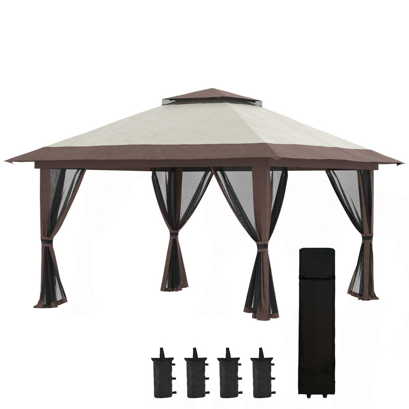 Pavillon de jardin avec moustiquaire Outsunny