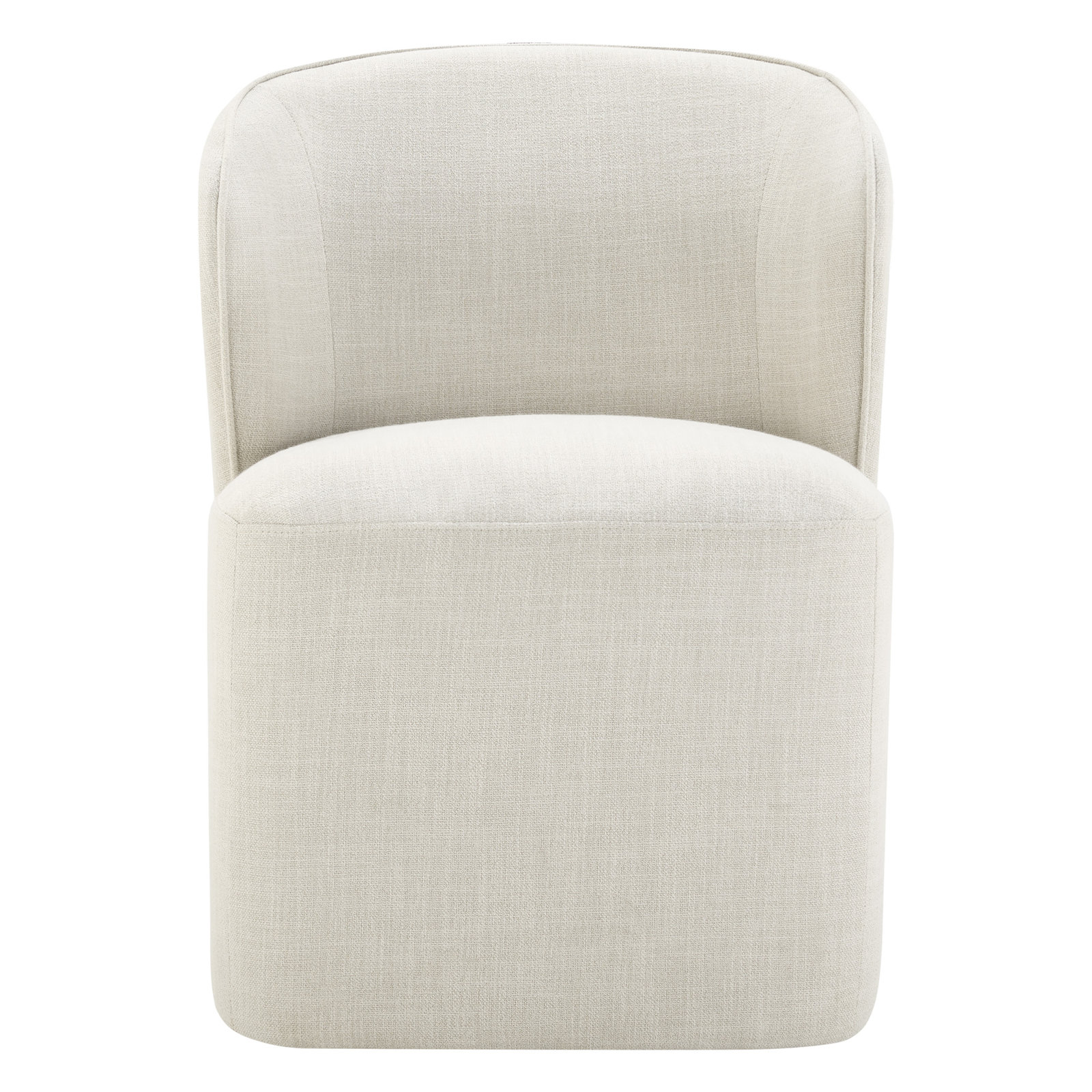 Niha Swivel Upholstered Dining Chair, Effie Linen Performance Linen