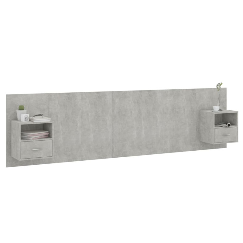 Headboard, Super King (6'), Concrete Grey