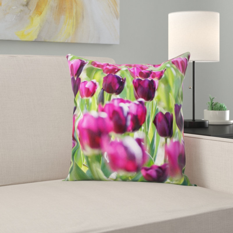 Coussin en jeté tulipa