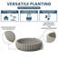 Grand pot / pot rond en béton avec trous de drainage-54995941-54995963