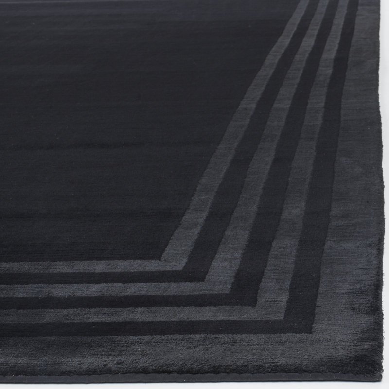 Ralph Lauren Ellington Border Wool, Viscose Geometric Rug, Rectangle 10' x 14'