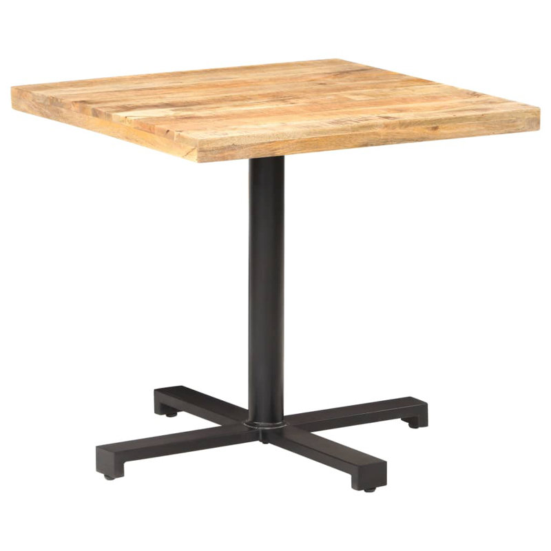 Bistro Table Square Solid Acacia Wood, 29.53" H x 31.5" W x 31.5" D, Light Walnut