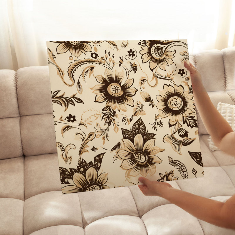 Floral boho henné, H 20 po x l 20 po