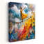 «Tightrope Dancer Above Carnival Colorful Dreamy Vibrant Landscape Nature», art mural-129477249