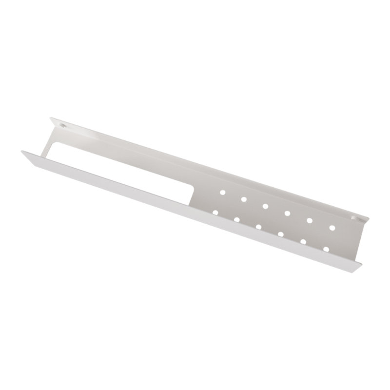 LAVANDA Metal Floating Shelf with Towel Bar, White, 8cm H x 60cm W x 9cm D