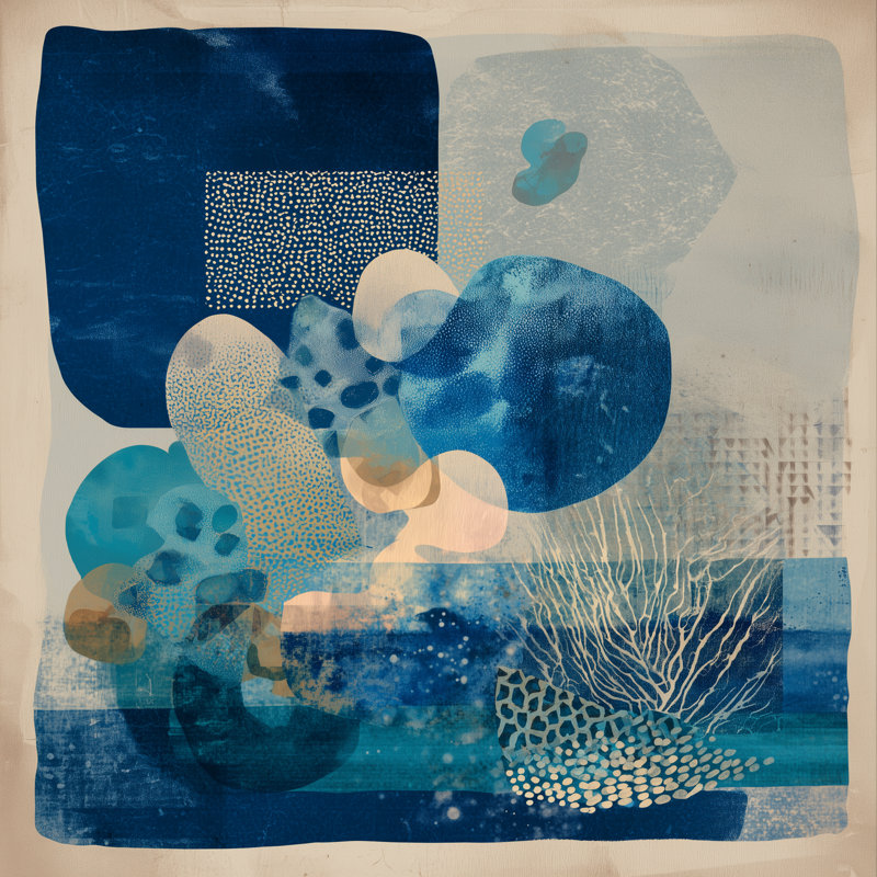 Beneath the Blue, 20" H x 20" W