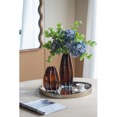 Vase en verre texturé - Ambre