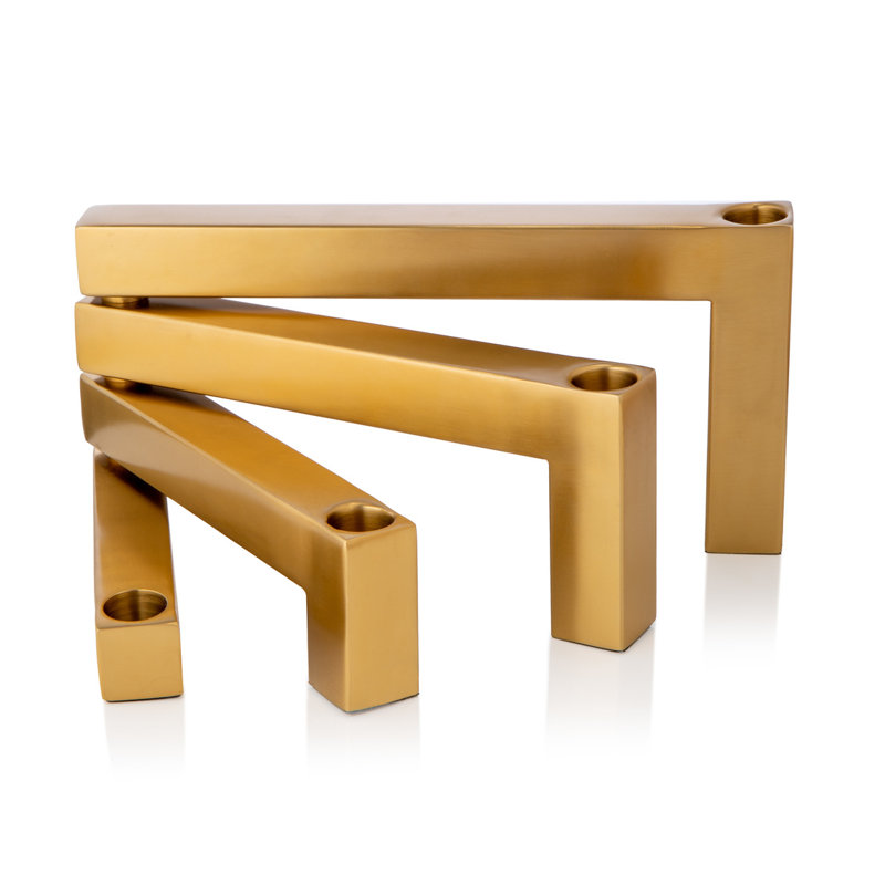 Refined Nesting Candle Holder, Gold