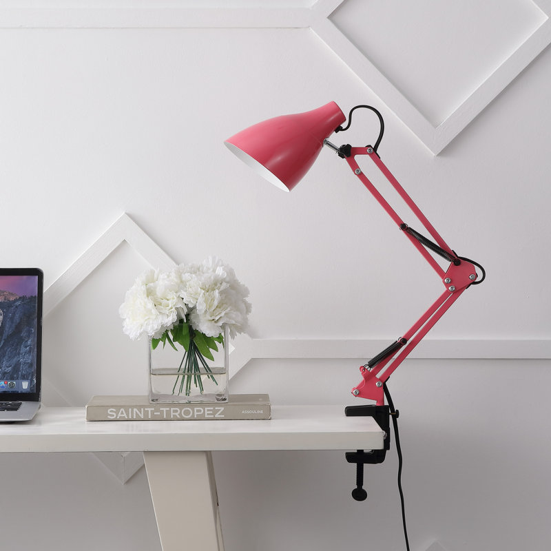 Lampe à pince en métal Kreshnik, Rose