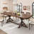 Dariusz Farmhouse Dining Table, Kitchen Rectangular Large Rustic Dinner Table, Adjustable Leg For Dining Living Room-15773195-5412904-14021330