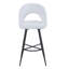Swivel Upholstered Counter Stool with Metal Frame-1207526196