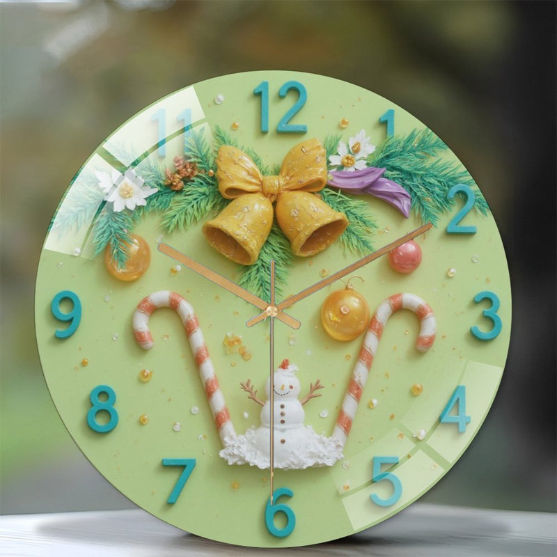 Horloge murale de Noël 12 po