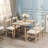 Cronk 4-Person Rectangular Pine Wood Dining Table-1764599384