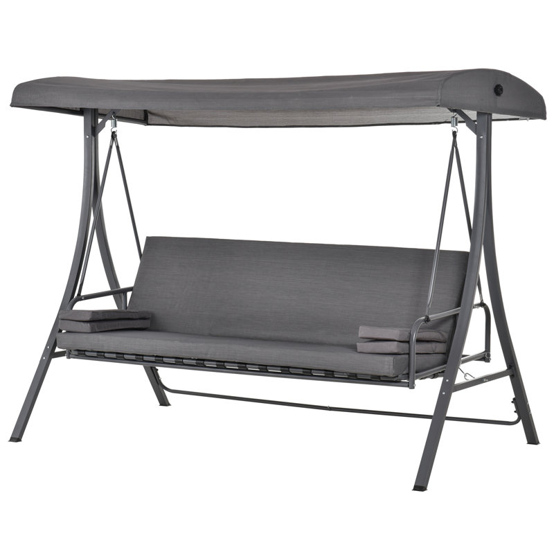 Aurele 3 Person Porch Swing with Canopy