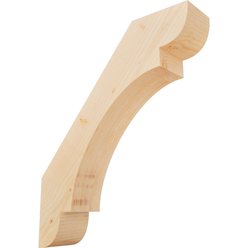 5 1/2"W x 24"D x 28"H Olympic Smooth Knee Brace, Douglas Fir, Douglas Fir, 28" H x 5.5" W x 24" D, Smooth Brace
