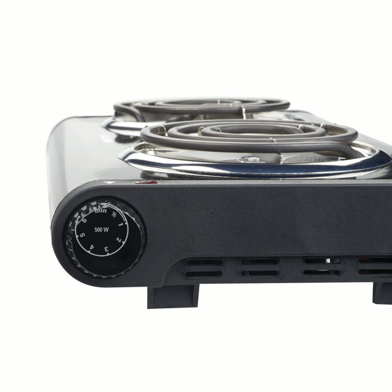 Buffet portatif à deux brûleurs Black + Decker, noir, DB1002B