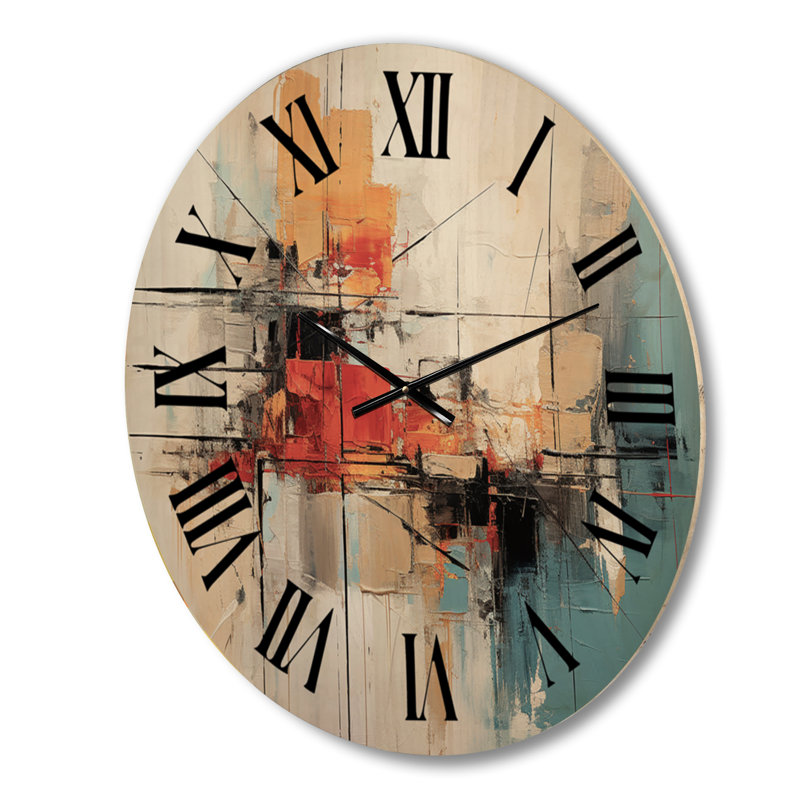 Horloge murale en bois massif Mulgrave, Moyenne
