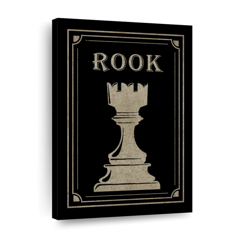 Chess Rook sur impression sur toile, H 12 po x l 8 po x P 1 po