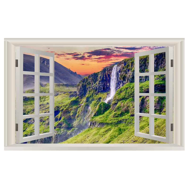 Adhésif décoratif cascade 3D, H 16 po x l 24 po x P 0,4 po