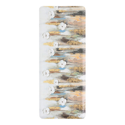 Akey Modern Floral Water Resistant Non-Skid Kitchen Mat