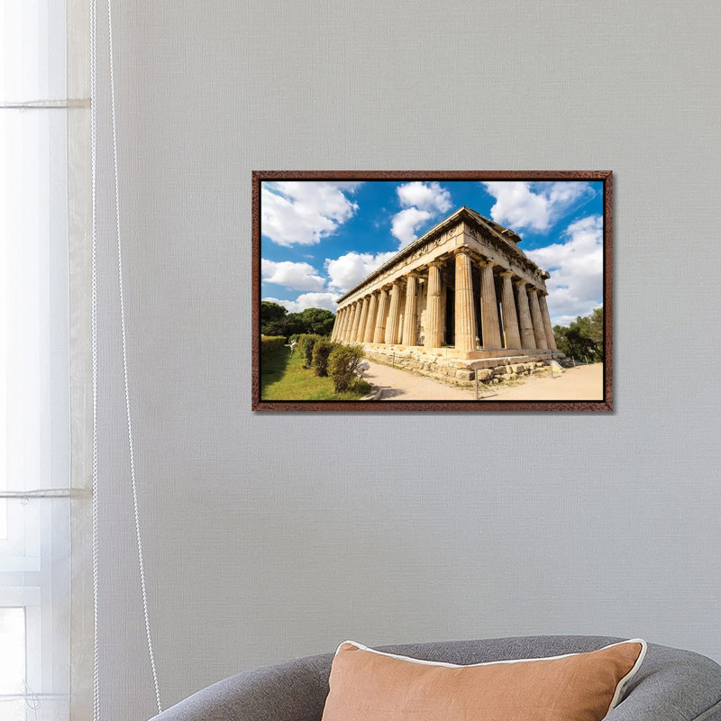 Athens, Greece I by Nejdet Duzen - Print on Canvas, Classic Brown Wood Framed, 66.04 cm H x 45.72 cm W
