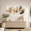 «Folded Paper Collage in Earth Tones», ensemble de 3 toiles murales-1222270770