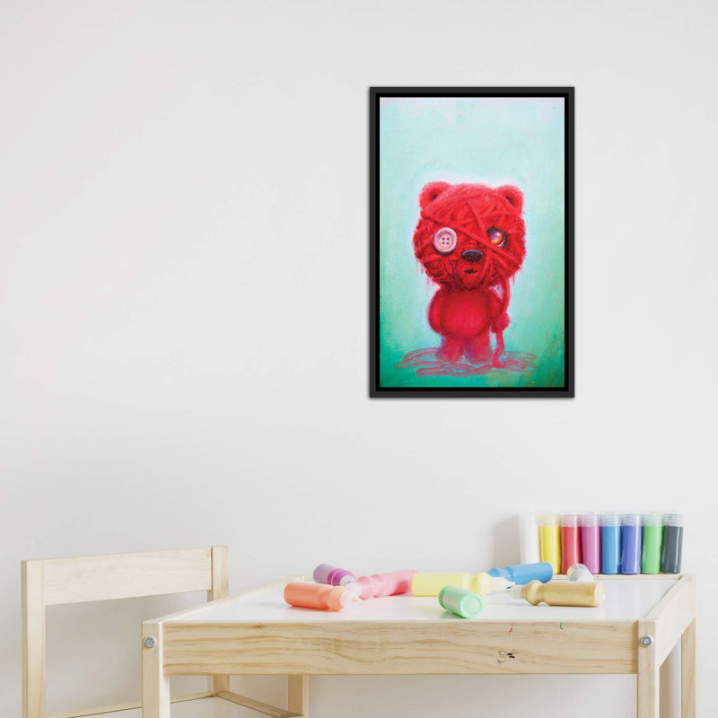 «Unravel» par Scott Mills - impression d'art graphique, H 26 po x l 18 po x 1,5 po, Toile avec cadre noir patiné