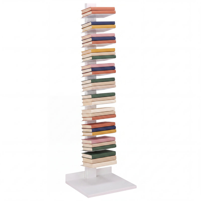 St Catherine Bookcase, White, (11 Shelves) 55.25" H x 16" W x 14" D