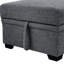 Lit escamotable, canapé-lit modulaire en L gris, tissu et coussins confortables, conversion facile, rangement dissimulé, parfait pour les petites maisons, 54 po de profondeur, 85 de largeur, 35 de hauteur, 185,4 lb