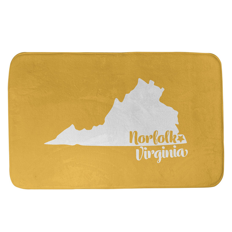 Tapis de bain antidérapant Colors, L 17 po x L 21 po, Jaune, Norfolk, Virginie