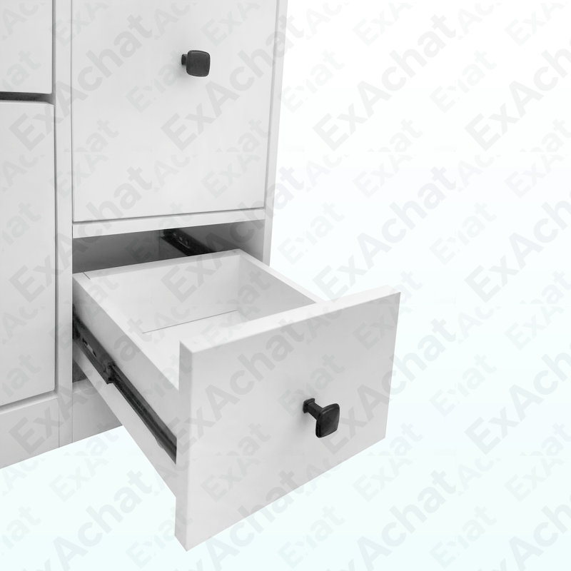 Armoire à chaussures polyvalente avec 3 tiroirs rabattables, rangement maximum pour le hall d'entrée avec tiroir, étagère à chaussures autoportante avec siège rétractable pour le couloir, blanc