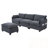 L Shaped Modular Sectional Sofa with Movable Ottoman and side pocket-794422953
