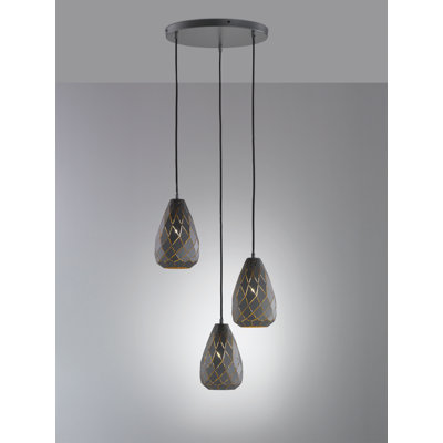 Siya 3 - Light Anthracite Cluster Pendant