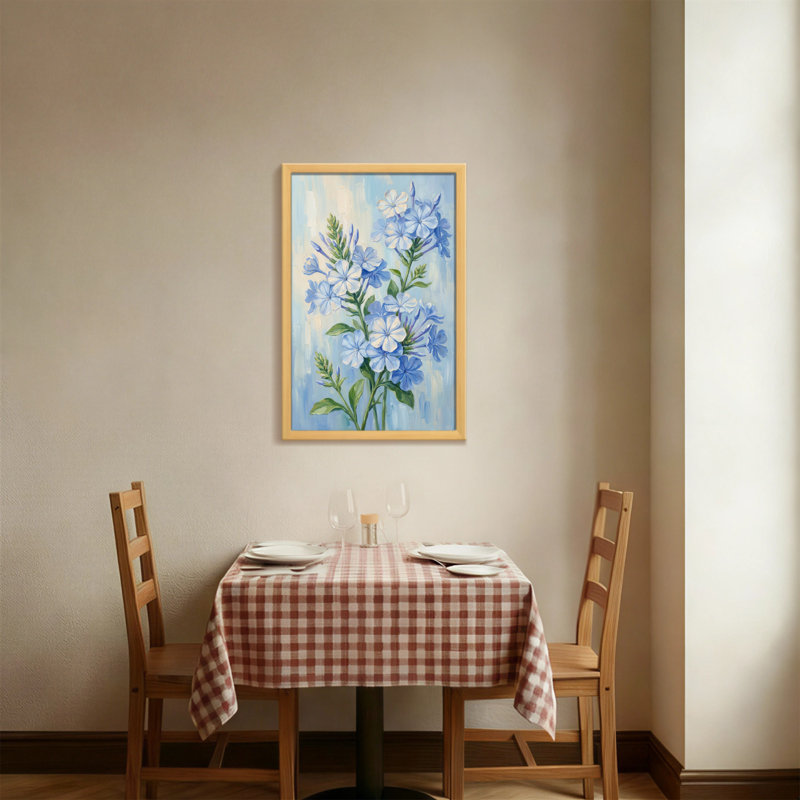 Plantes et fleurs fleurs bleues sur fond doux
