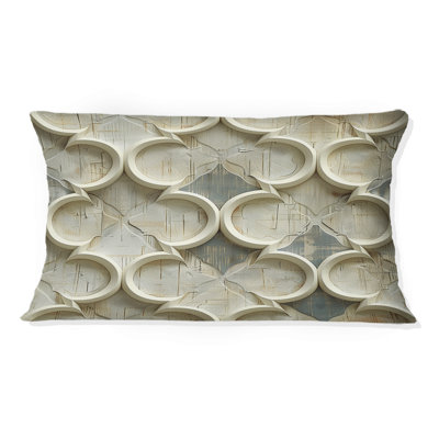 Coussin ivoire ivoire Quatrefoil Wonders I - Mid-Century