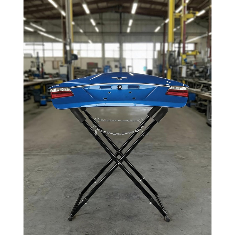 1 support de travail pliable et portable pour carrosserie automobile (36 x 31 x 41 pouces), établi automobile réglable avec chaîne et crochet, cadre en acier rembourré de mousse pour pare-chocs, portes et pare-brise