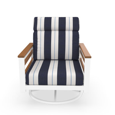 Townsend Metal Outdoor Rocking Chair With Sunbrella Cushion by Birch Lane
