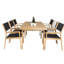Charvi 6 - Person Acacia Solid Wood Patio Dining Set Rectangular Table