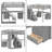 Wooden Loft Bed With Drawers, Desk And Light Strip For Teens Adults-495521753-495521752