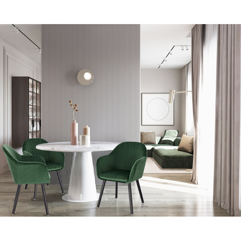 Deana Upholstered Dining Chair, Green