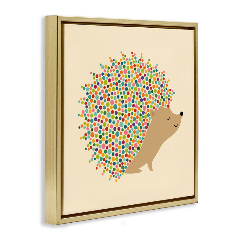 «Speckled Dots Hedgehog», art mural sur toile flottante, design par Andy Westface, H 25 po x l 25 po