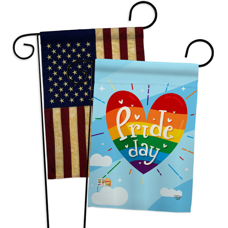 Drapeau de jardin à 2 côtés en polyester 18 po x 13 po