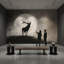 Décoration murale abstrait cerf silhouette de lune-1495805965-1495805954