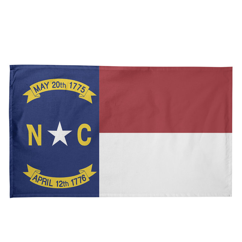 Serviette de thé drapeau north caroline, Sergé de coton