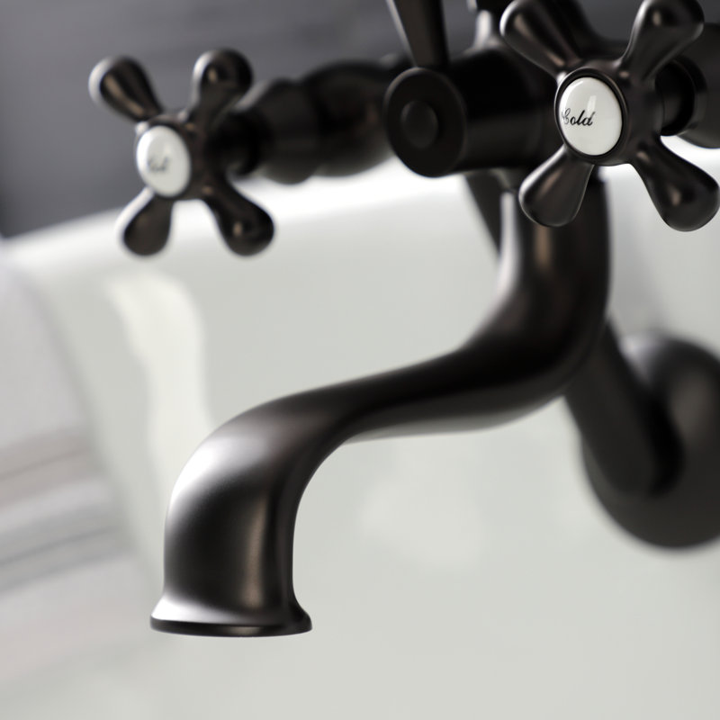 Oil Rubbed Bronze Wall Mount Clawfoot Tub Faucet with Hand Shower