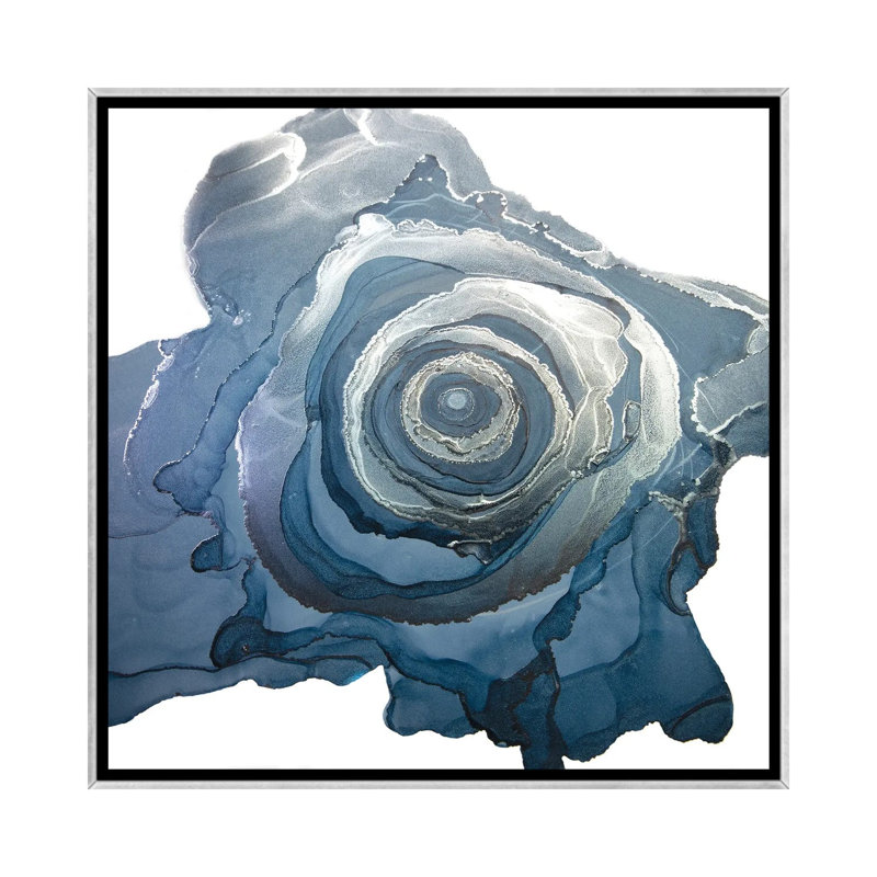 «Sink or Swim» par Jamie Pomeranz - reproduction d'art, Toile avec cadre argenté, Pas de tapis, H 18 po x l 18 po x 1,5 po